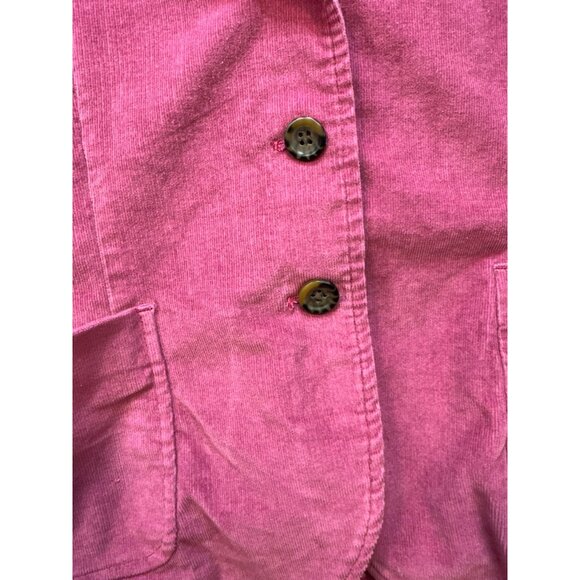 Villager By Liz Claiborne Womens Stretch Corduroy Blazer Jacket Size 6 Berry Pin - Picture 5 of 11